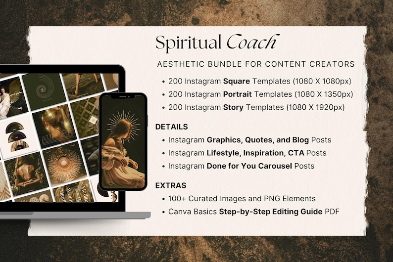 Elevate your brand with celestial elegance! This bundle of 200 templates combines mystical vibes and antique charm for spellbinding Instagram posts, stories, and more.