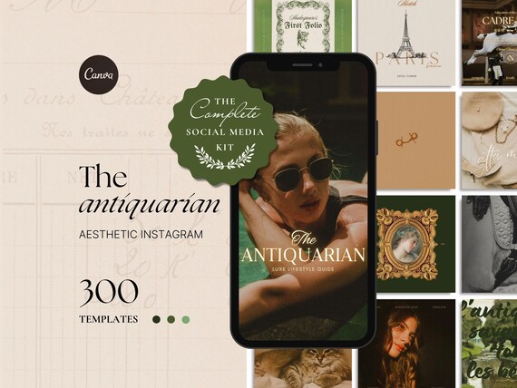 Old Money Aesthetic Instagram Templates, Equestrian Aesthetic, Academia, Luxury Branding, Luxe Instagram, Social Media Bundle, Haute Couture