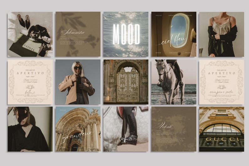 Transform your social media into a visual retreat with The Antiquarian! This bundle blends the elegance of French equestrian culture and the charm of vintage design into 300 stunning Canva templates.