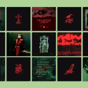 Unveil the power of dark glamour with 100 unique templates across three essential formats.