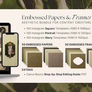 Discover 50 embossed paper backgrounds and 50 embossed frames crafted for Canva. These textured templates bring warmth, depth, and luxury to photography, wedding portfolios, and art presentations.