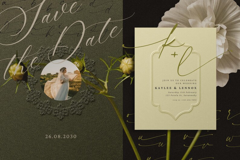 Create intentional compositions with embossed papers and minimal frames — perfect for stationery design, journaling, and visual storytelling.