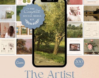 Coquette Aesthetic Canva Instagram Templates, Cottagecore Instagram, Pink Social Media Bundle, Pink Instagram, Artist Creative Branding Kit