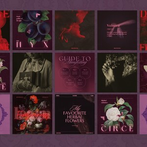 Channel your inner apothecary with this spellbinding set of 235+ Canva templates. Designed for dark academia lovers, gothic poets, occult writers, and botanical witches who crave eerie elegance and timeless texture.
