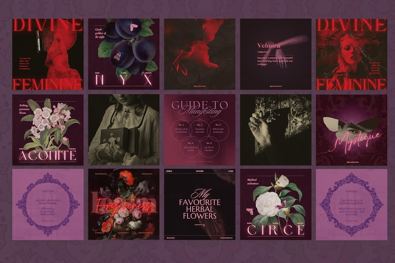 Channel your inner apothecary with this spellbinding set of 235+ Canva templates. Designed for dark academia lovers, gothic poets, occult writers, and botanical witches who crave eerie elegance and timeless texture.