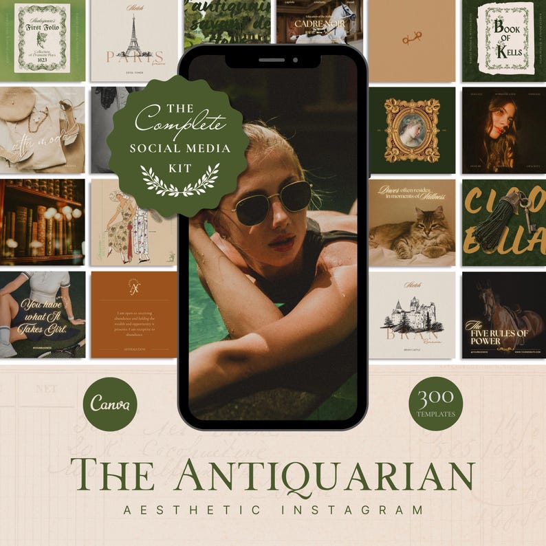 Elevate your social media with The Antiquarian! Featuring 300 Canva templates inspired by old-money luxury and equestrian charm, this collection is perfect for timeless, elegant content that captivates and converts.