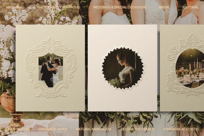 Add tactile dimension to your visuals with embossed paper Canva templates. Perfect for personal branding, editorial design, and lifestyle photography.