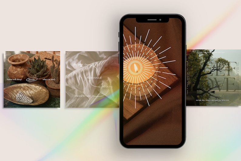 Designed for easy use, the "Spiritual Coach" bundle requires no Photoshop skills. Simply drag and drop your images and videos into Canva's media placeholders to create professional, engaging content quickly.