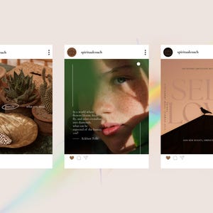 Spiritual Coach, Life Coach, Holistic Coach, Lightworker, Inner Work, Energy Healer, Mystical Coach, Instagram Templates, Canva Social Media image 4