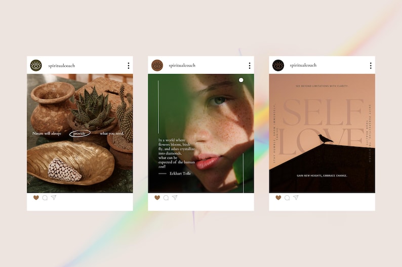 Spiritual Coach, Life Coach, Holistic Coach, Lightworker, Inner Work, Energy Healer, Mystical Coach, Instagram Templates, Canva Social Media image 4