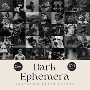 Dark Ephemera Stock Photo Bundle, Spooky Vintage, Gothic Images, Victorian, Antique Photos, Historical Oddities, Spiritualism, Witchy Vibes