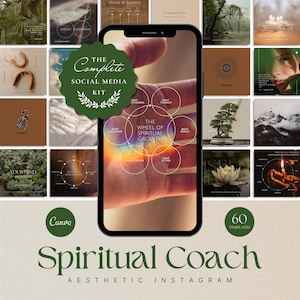 Spiritual Coach, Life Coach, Holistic Coach, Lightworker, Inner Work, Energy Healer, Mystical Coach, Instagram Templates, Canva Social Media