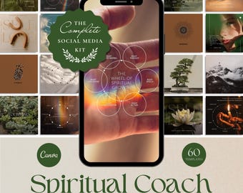 Spiritual Coach, Life Coach, Holistic Coach, Lightworker, Inner Work, Energy Healer, Mystical Coach, Instagram Templates, Canva Social Media