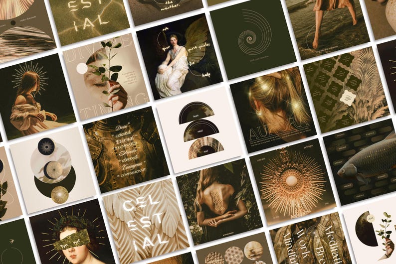Make your content unforgettable! With 200 templates featuring celestial elegance and spiritual sophistication, your social media will radiate luxury and allure.