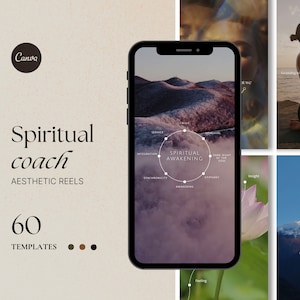 Spiritual Coach Faceless Marketing Reels, Holistic Health and Wellness Reels, Canva Instagram Reels Template, Light Worker Reels, Life Coach