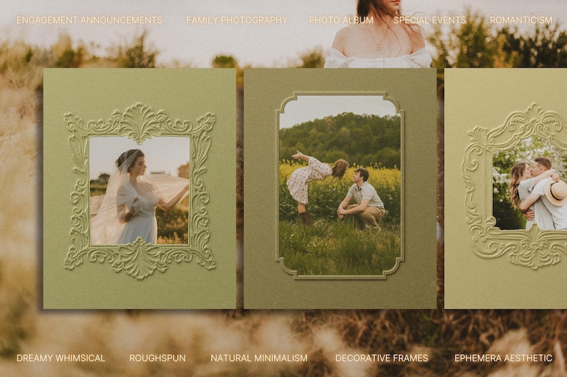 Bring handcrafted beauty to your digital designs with embossed paper backgrounds that look and feel real. Perfect for wedding photography and branding projects.