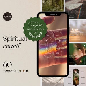 Spiritual Coach, Life Coach, Holistic Coach, Lightworker, Inner Work, Energy Healer, Mystical Coach, Instagram Templates, Canva Social Media