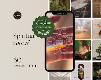 Spiritual Coach, Life Coach, Holistic Coach, Lightworker, Inner Work, Energy Healer, Mystical Coach, Instagram Templates, Canva Social Media