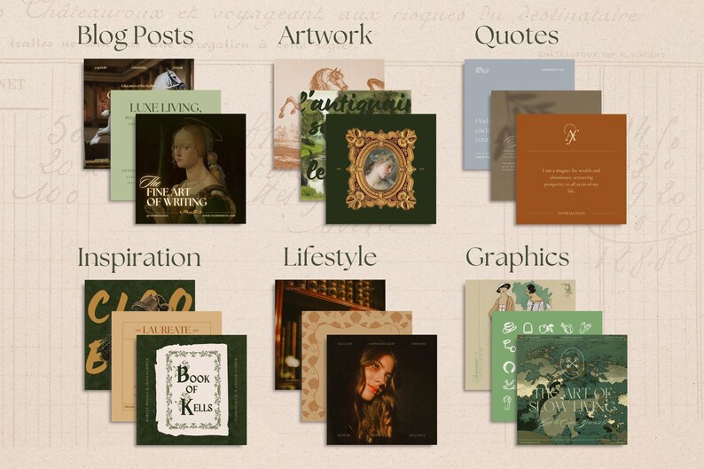 Save time and elevate your style with The Antiquarian! This template bundle combines old-money luxury and modern functionality, offering the perfect tools to captivate your audience effortlessly.
