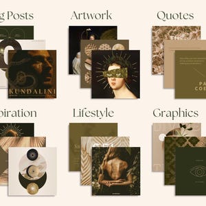 Add an otherworldly charm to your brand! These templates fuse antique gold with dark fantasy for designs that inspire and elevate.
