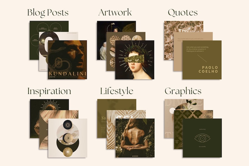 Add an otherworldly charm to your brand! These templates fuse antique gold with dark fantasy for designs that inspire and elevate.