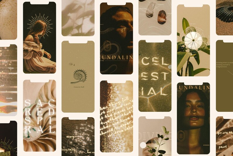 Dive into moody magic with this template bundle! 200 designs blend mystical vibes and antique gold to create spellbinding content for your brand.