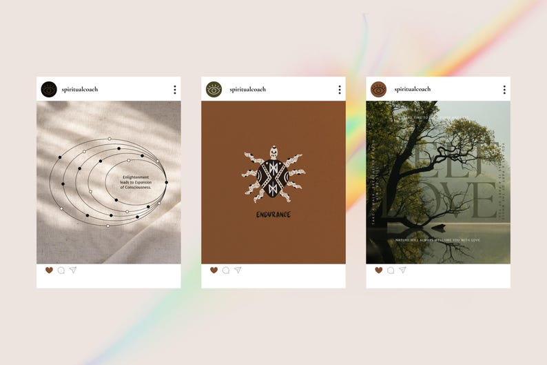 Spiritual Coach, Life Coach, Holistic Coach, Lightworker, Inner Work, Energy Healer, Mystical Coach, Instagram Templates, Canva Social Media image 7
