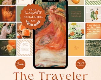 French Riviera Instagram Templates, Travel Blogger Social Media Bundle (Canva)