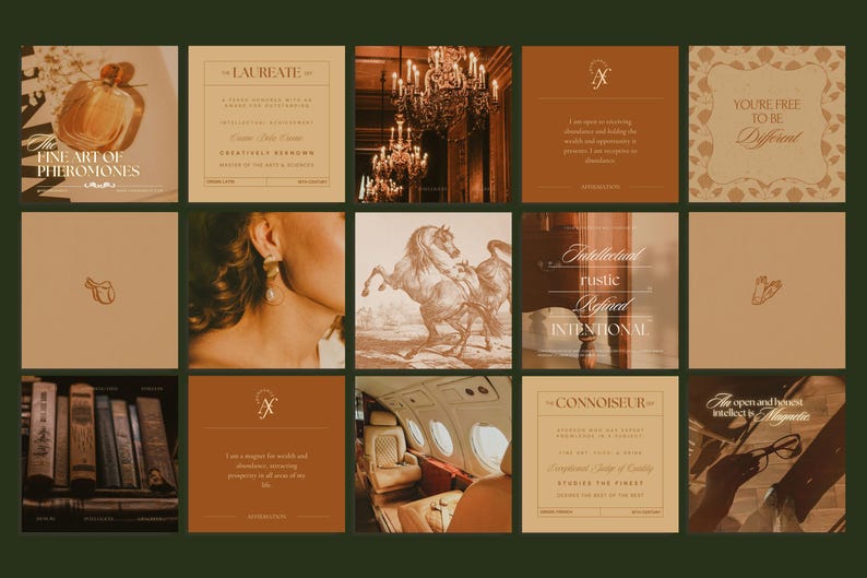 Discover the art of timeless design with The Antiquarian. Crafted for intellectuals, lifestyle gurus, and vintage enthusiasts, this Canva bundle features 300 templates in a heritage green, nautical blue, and cream palette.