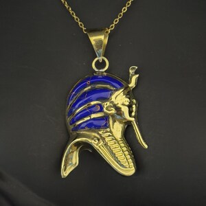 Handmade Tutankhamun Pharaoh Pendant: Egyptian Artisan Design
