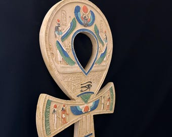 Egyptian Ankh Cross: Scarab Amulet, Key of Life Home Decor