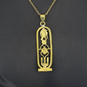 Handmade Tutankhamun Cartouche Pendant: Egyptian Pharaoh Necklace