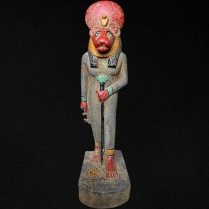 Sekhmet Statue replica Rare lioness goddess Sekhmet Egyptian sculpture Ancient Egypt Sekhmet figurine handcrafted Sekhmet Made In Egypt