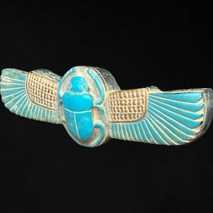 Tutankhamun scarab  Wall mounted Antiquities Winged Scarab Beetle Khepri Egyptian Figurine home decor BC Tutankhamun scarab Made in Egypt