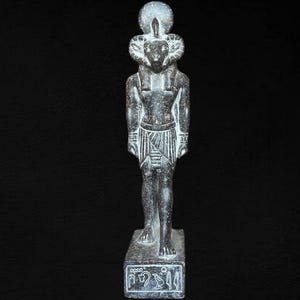 Handmade Khnum Ram Statue: Egyptian God of Creation Altar Figurine
