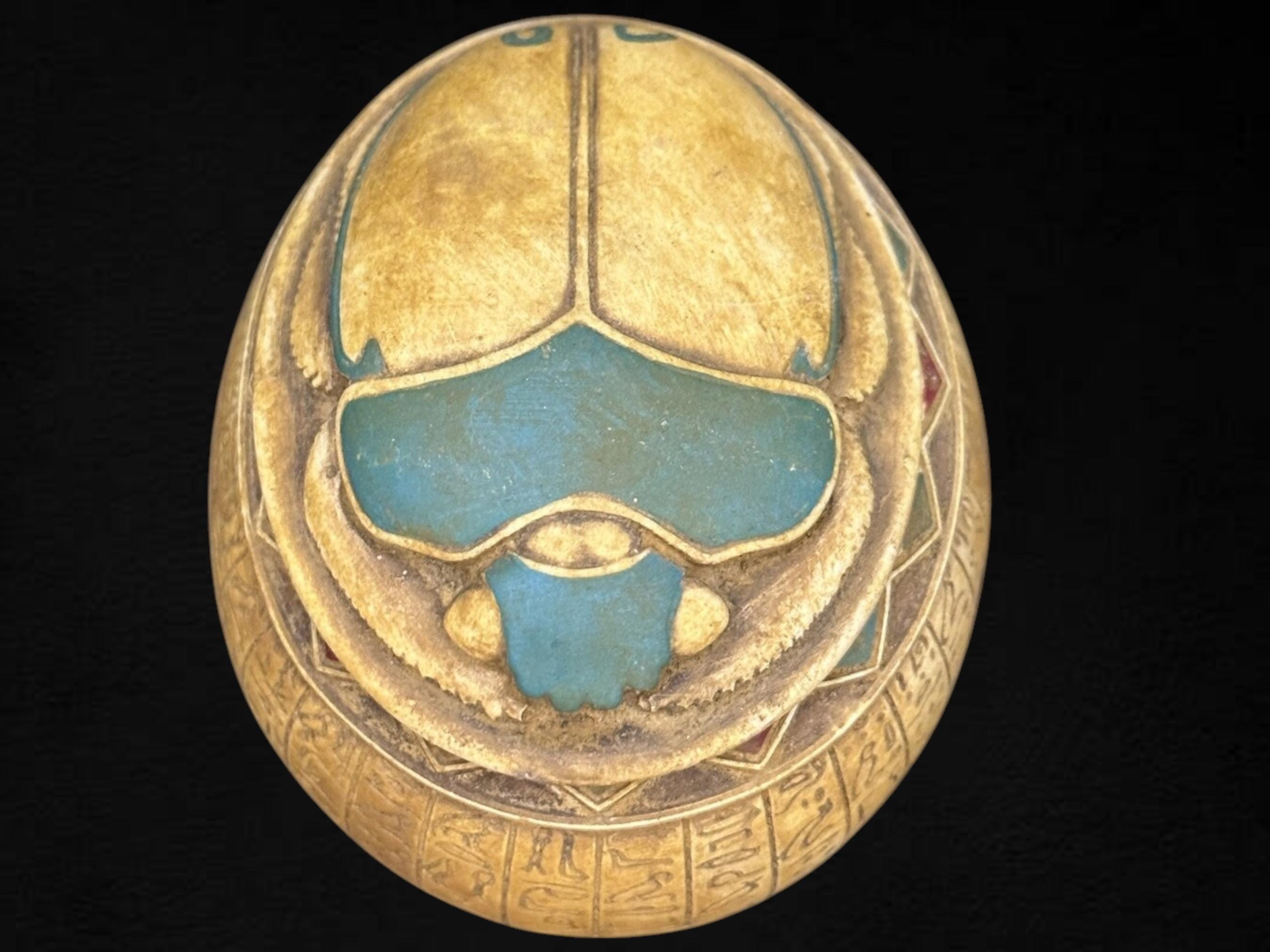 西*人様 古代エジプト　石彫り　スカラベ　箱付き　R76-1 エジプトのスカラベの宝箱：彫刻された石の記念品 - Etsy 日本