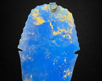 エジプトのツタンカーメン王の壁掛け - 青と金のファラオの胸像、古代