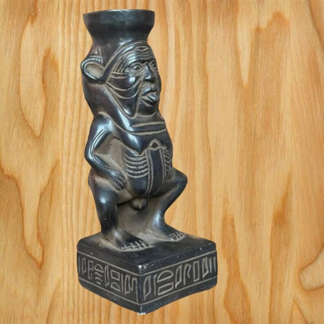 Ancient Egyptian God Bes Statue Handcraft Protector of Households Made ...