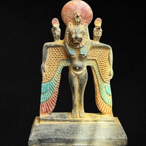 Egyptian Winged Sekhmet Statue replica Rare lioness goddess Sekhmet Winged sculpture Ancient Egypt Sekhmet figurine Sekhmet Made In Egypt