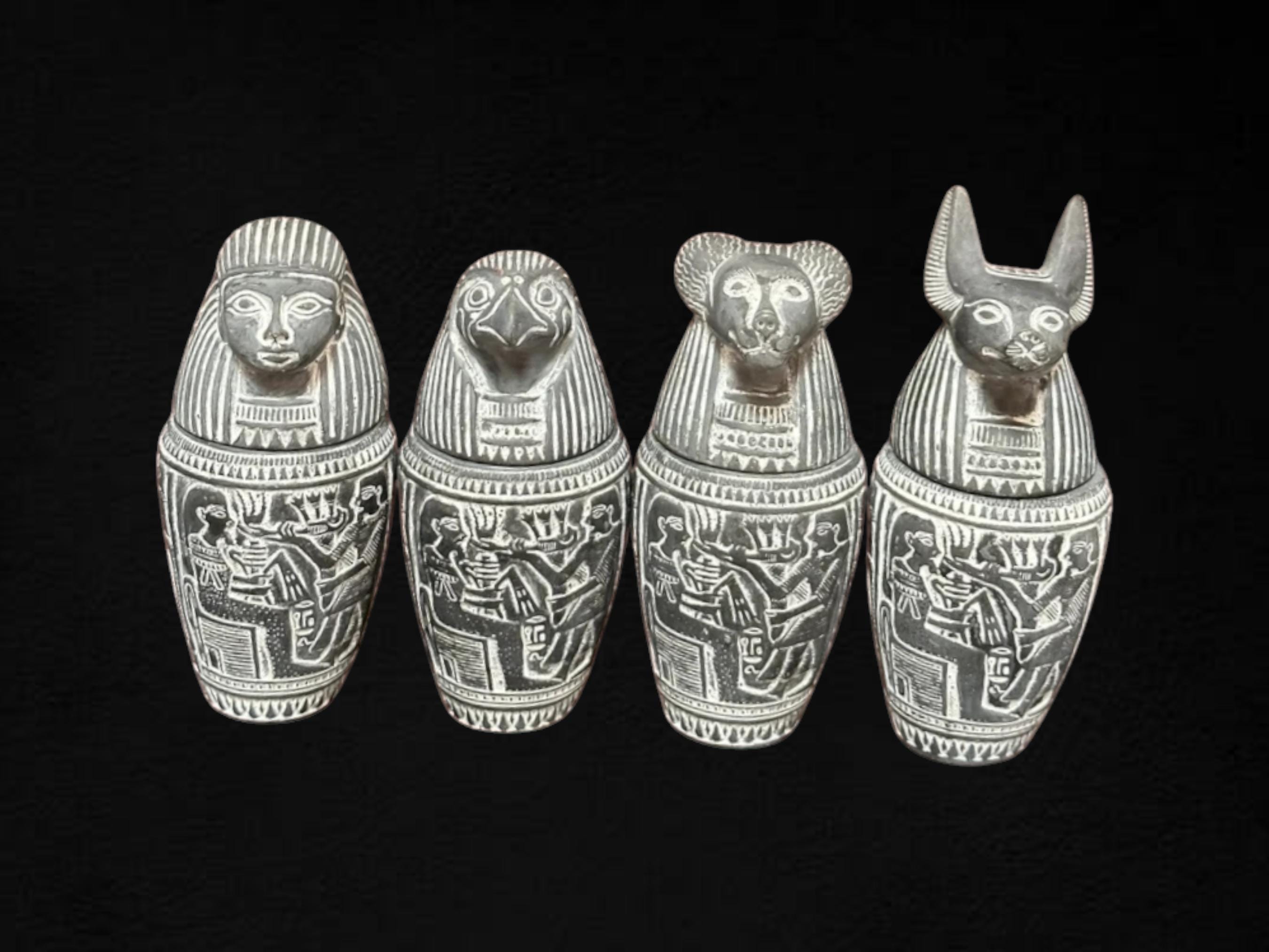 エジプト マトリョーシカ :カノプス壷（ホルスの４人の息子） ホルスの4人の息子 - Wikipedia