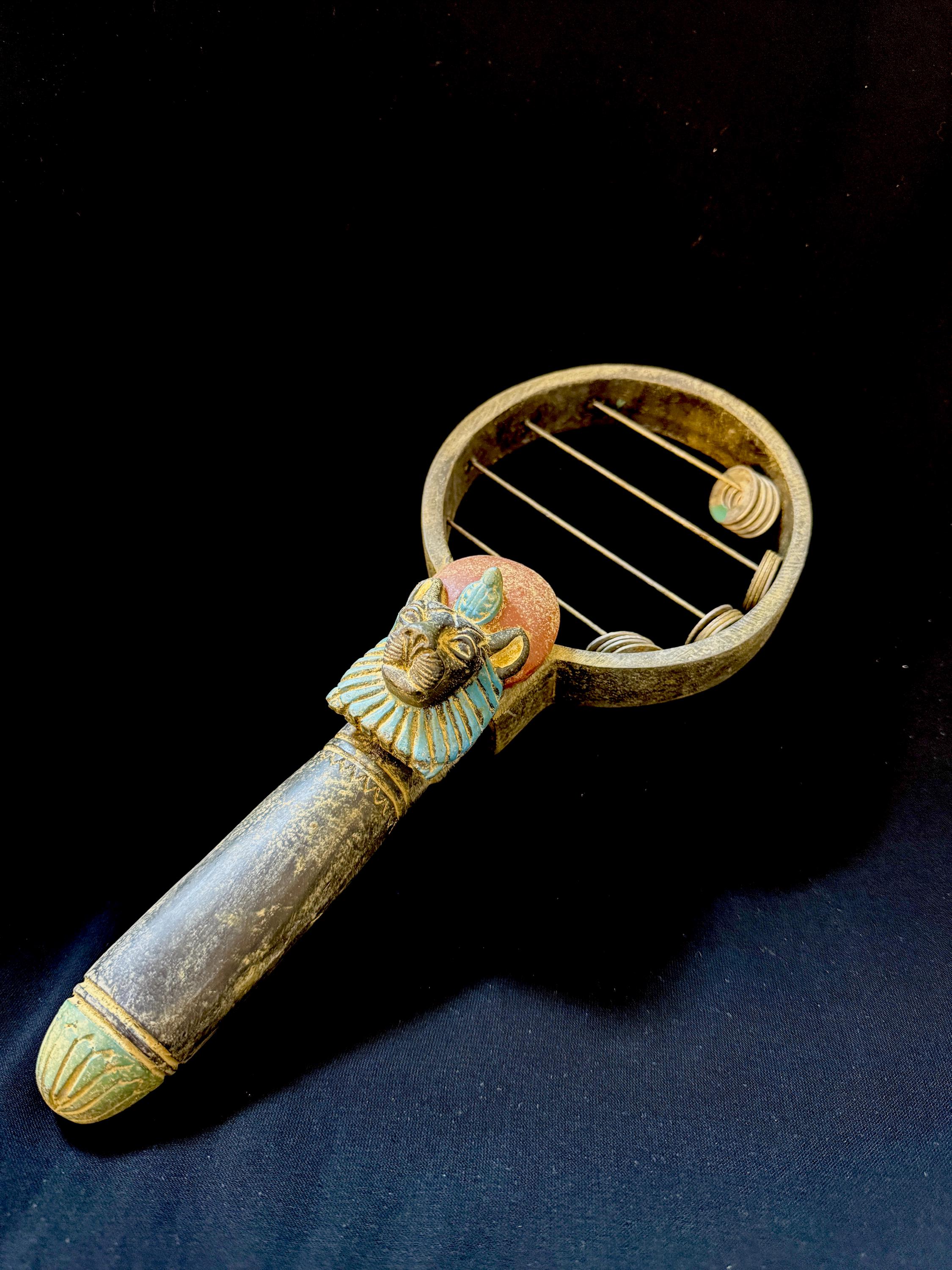 Rare Sistrum Lion Goddess Sekhmet Musical Instrument Great Sound ...