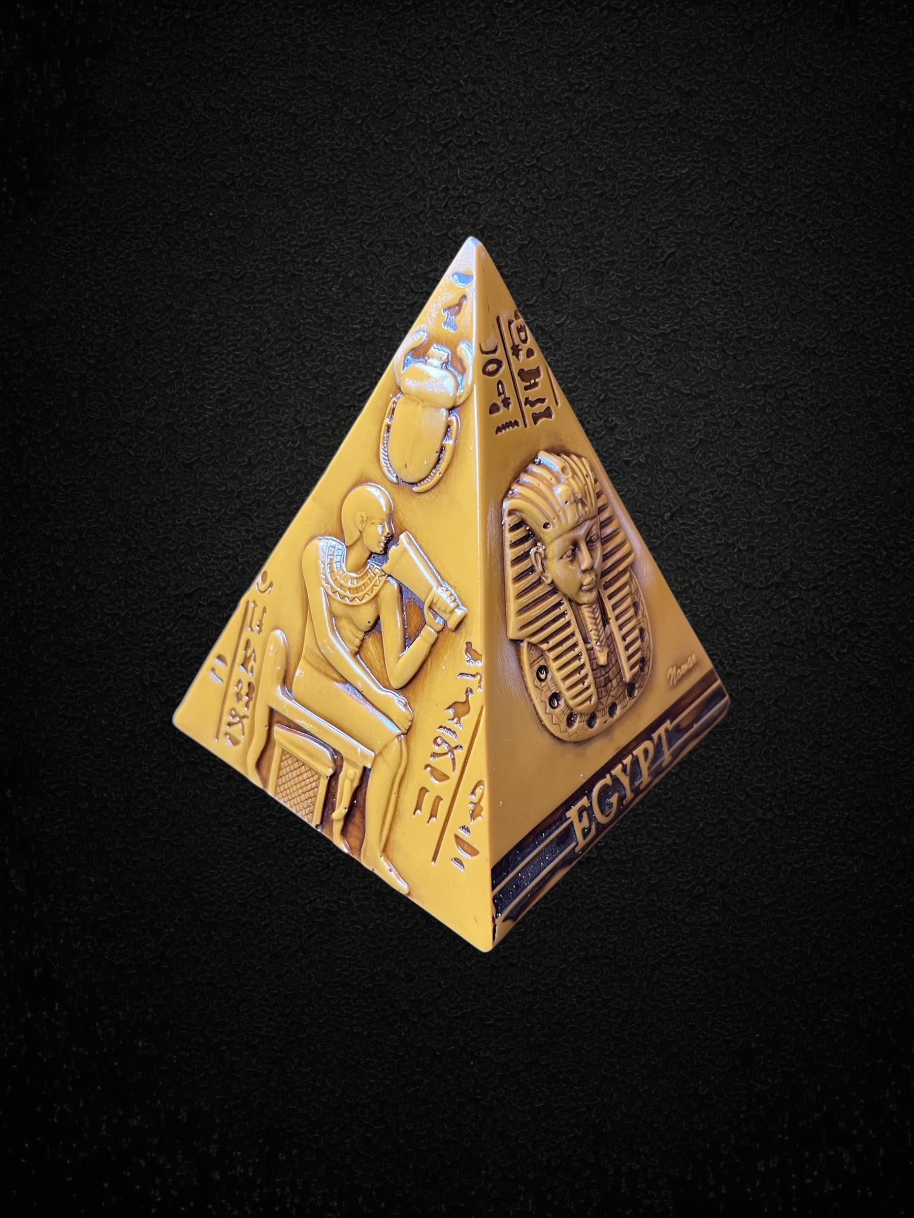 Golden Mini Pyramid With Ancient Egyptian Reliefs Made in Egypt - Etsy