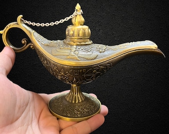 手作りのアラジン魔法のランプ、精霊ランプ、アンティーク オイル