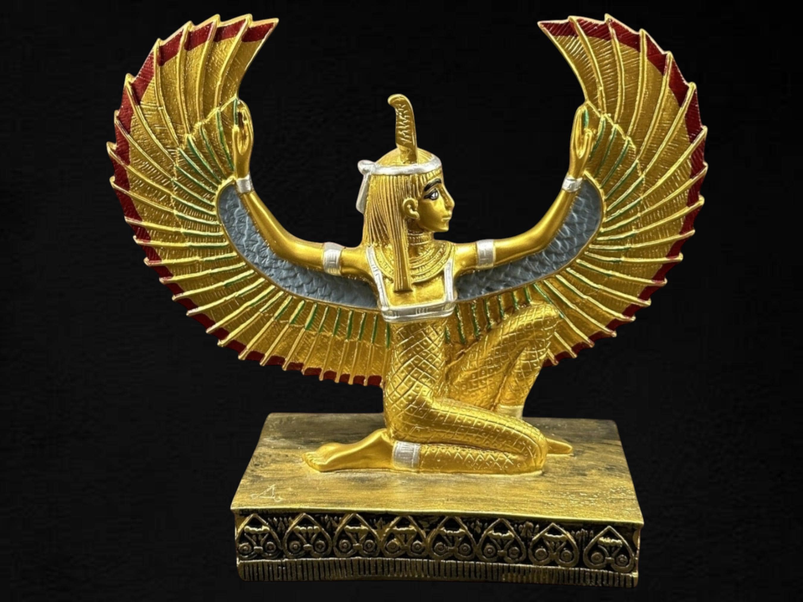 エジプト神話 女神マアト 彫刻 エジプトの女神マアト像：バランスと真実、エジプト製 - Etsy 日本