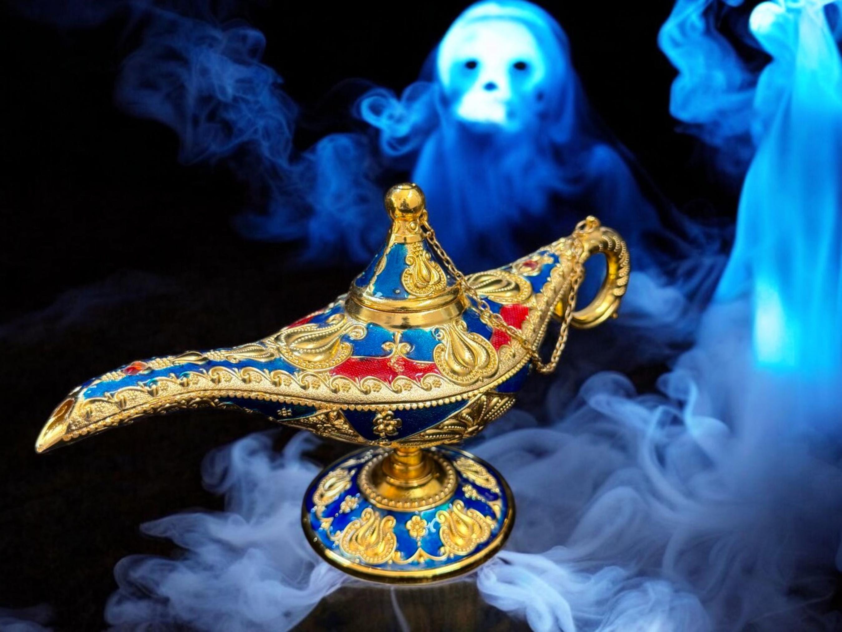 Blue Aladdin Lamp: Vintage Genie Lamp, Arabian Nights Decor - Etsy