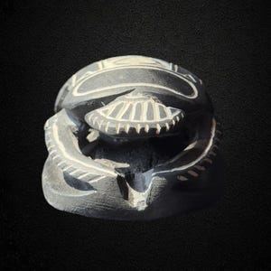 Egyptian Scarab Amulet – Handcrafted Hieroglyph Engraved Stone, Ancient Egypt Protection and Good Luck Charm Made in Egypt