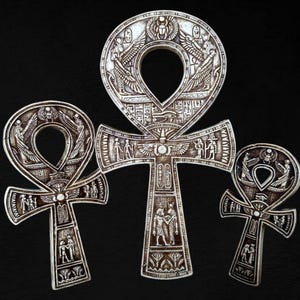 Egyptian Ankh Set: Key of Life Symbols, Handmade Home Decor
