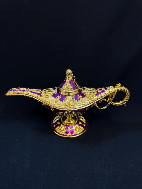 紫のアラジンランプ：ヴィンテージの魔神ランプ、アラビアンナイトの
