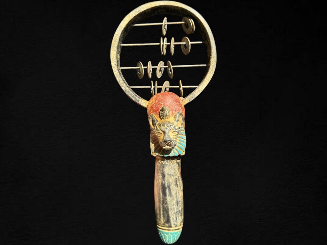 Sekhmet Sistrum Egyptian Lion Goddess Musical Instrument Sistrum of ...