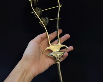 Unique Hathor Sistrum Copper Sacred Musical Instrument of Ancient Egypt Symbol of Luck, Protection & Creation Made In Egypt